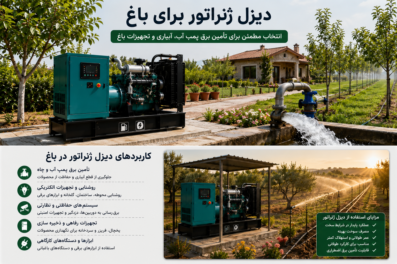 دیزل ژنراتور برای باغ